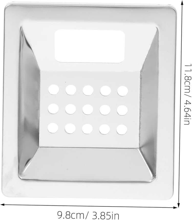 غطاء منفضة سجائر خارجي من الفولاذ المقاوم للصدأ 11.8 × 9.8 × 1.5 سم سلة نفايات للإطفاء للمطاعم والفنادق والمكاتب - Image 2